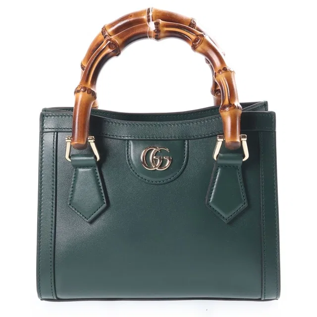 Gucci Diana Small Shoulder Bag Leather Green in Green Leather from The Reluxe