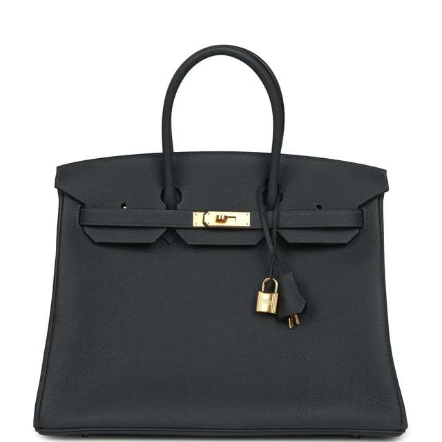 Hermès Birkin 35 Gris Misty Togo Gold Hardware in Grey Togo leather from Madison Avenue Couture