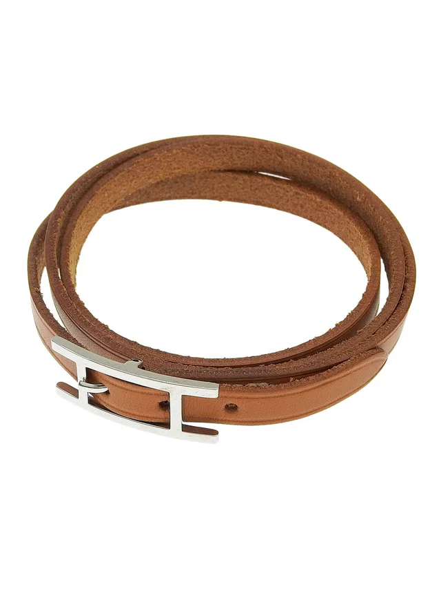 Hermès Hapi 3 Bracelet Gold in Gold Leather from VINTAGE QOO TOKYO