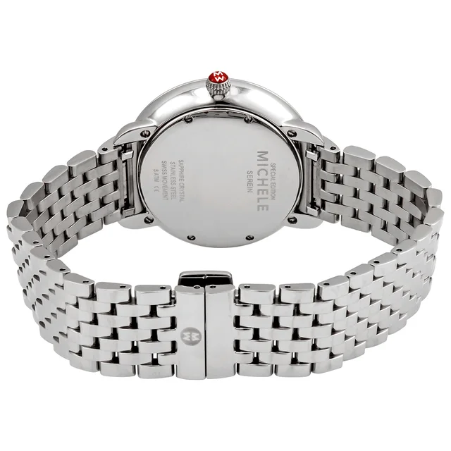 Michele Serein White Sunray Dial Diamond Ladies Watch MWW21B000143, photo 3 of 3 from Jomashop
