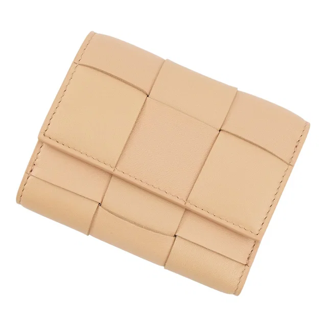 Bottega Veneta Cassette Maxi INTRECCIATO Tri-fold Wallet porridge651372VCQC19776 Leather in Woven leather from GALLERY RARE
