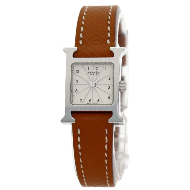Hermès H Watch Mini SS Leather in Leather from The Reluxe