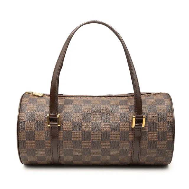 Brown Louis Vuitton Damier Ebene Papillon 30 Handbag in Brown Canvas from Designer Revival
