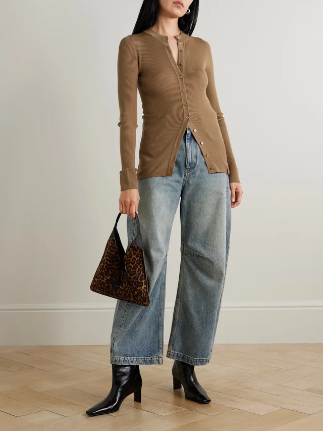 STELLA MCCARTNEY Ribbed wool cardigan in Beige, photo 2 of 2 from NET-A-PORTER (Canada)