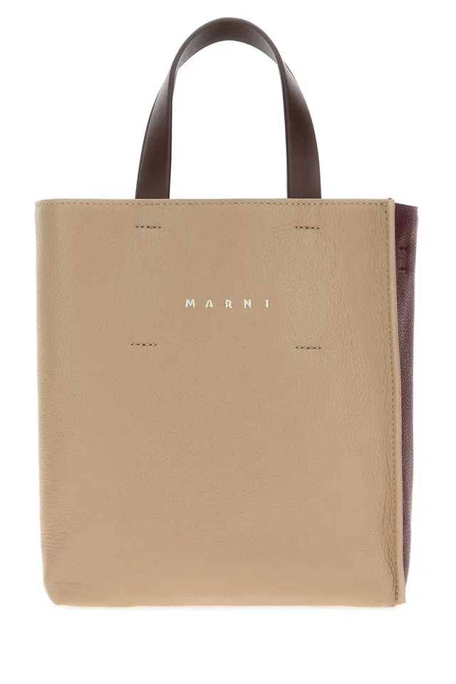 Marni Soft Top Handle Bag — Beige in Beige Calfskin from HEWI