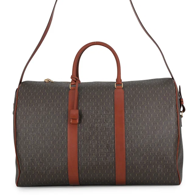 Saint Laurent Monogram 72H Duffle Travel Bag Brown5821412UY2W2166 PVC Leather in Leather from GALLERY RARE