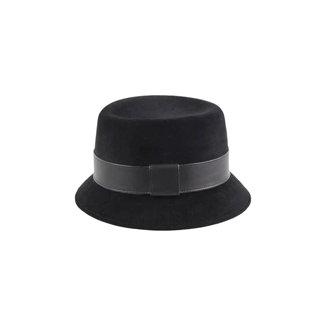 Hermès Hat Size 58 in Black Lambskin from The Purse Affair