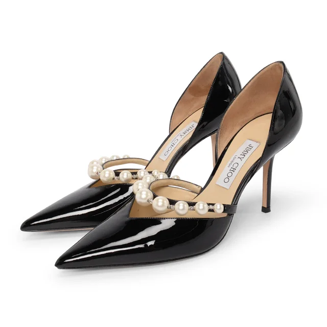 Jimmy Choo Patent Aurelie 85 Pumps 40 in Black Patent leather from Blue Spinach