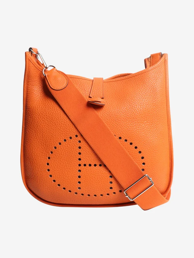 Hermès Orange 2011 Evelyne shoulder bag in Orange Clemence leather from Sign of the Times