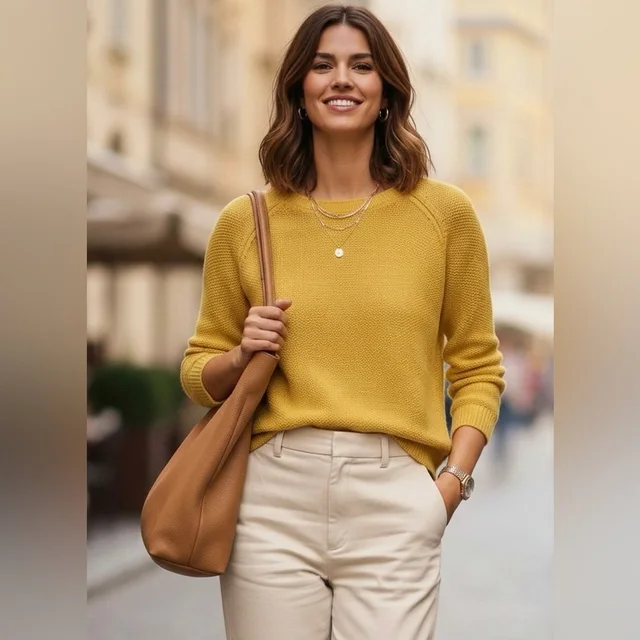 Max Mara Mustard Knit 100% Cotton Sweater Size Xs in yellow from Poshmark