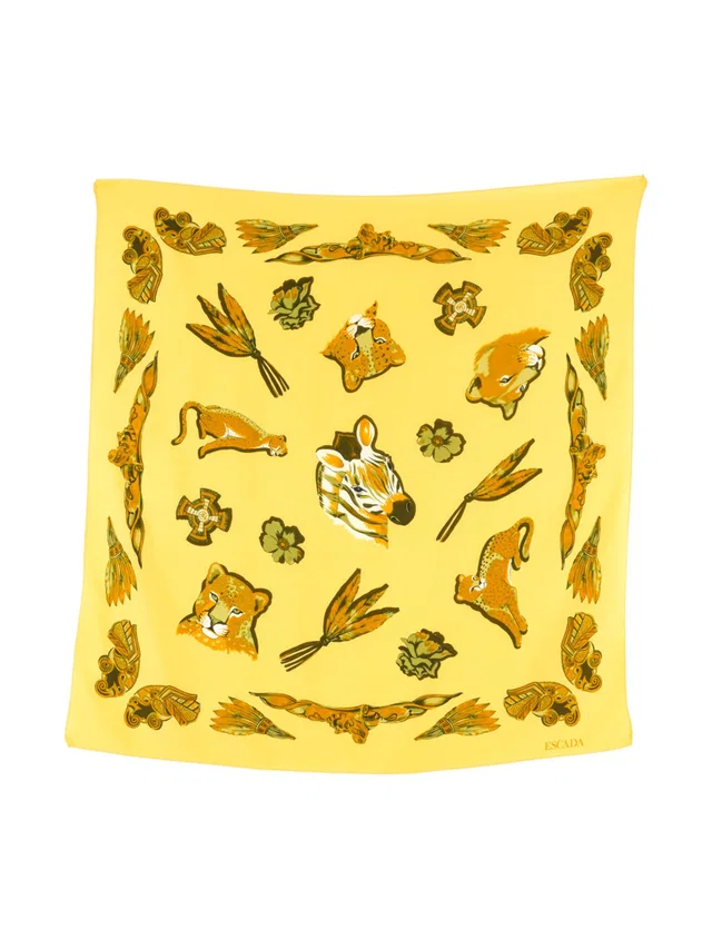 Escada Safari Silk Scarf in Silk from Arcade Vintage