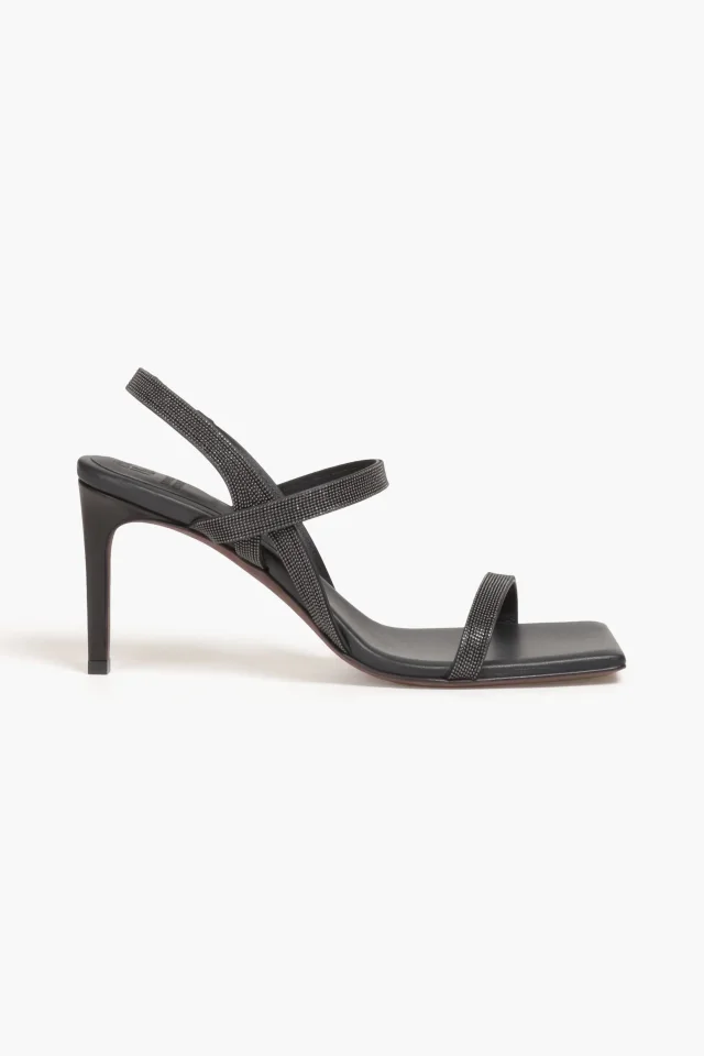 Bead-Embellished Leather Slingback Sandals, image 1 of 1 from THE OUTNET