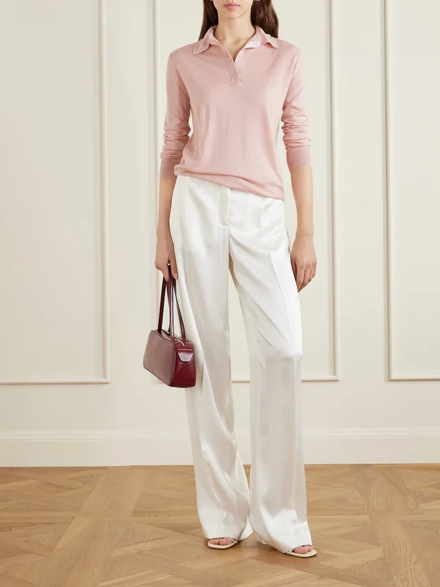 GIULIVA HERITAGE Rebecca cashmere polo shirt in Pink, photo 2 of 2 from NET-A-PORTER (Canada)