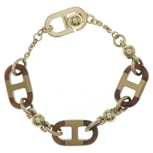 Hermès Sur Mer PM Bracelet Buffalo Horn Metal Gold Brown in Brown from The Reluxe
