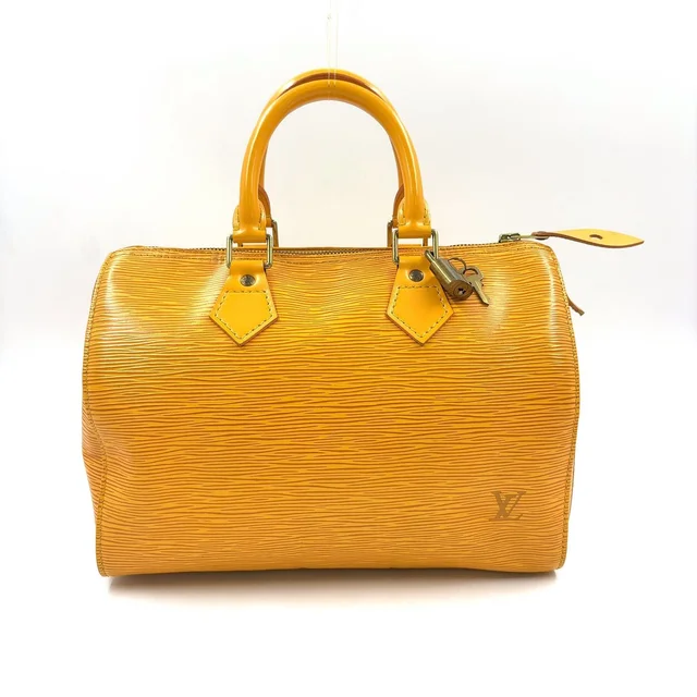 Louis Vuitton Speedy 25 Epi Yellow Leather Handbag Gold in Yellow Leather from The Reluxe