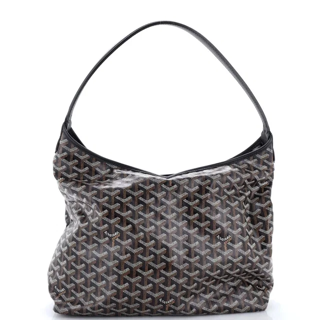 Goyard Boheme Hobo Coated Canvas in black Coated canvas from Rebag