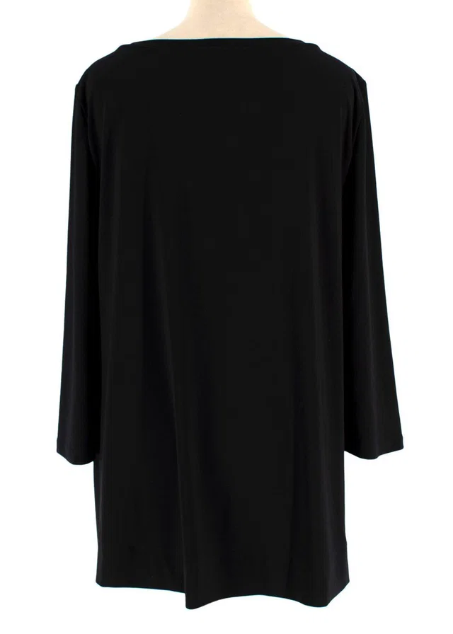 Max Mara Black 3/4 Length Sleeve Top in Black from HEWI