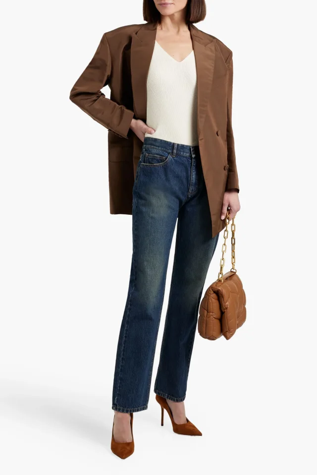 Valentino Garavani Double-Breasted Silk-Faille Blazer, photo 2 of 5 from THE OUTNET