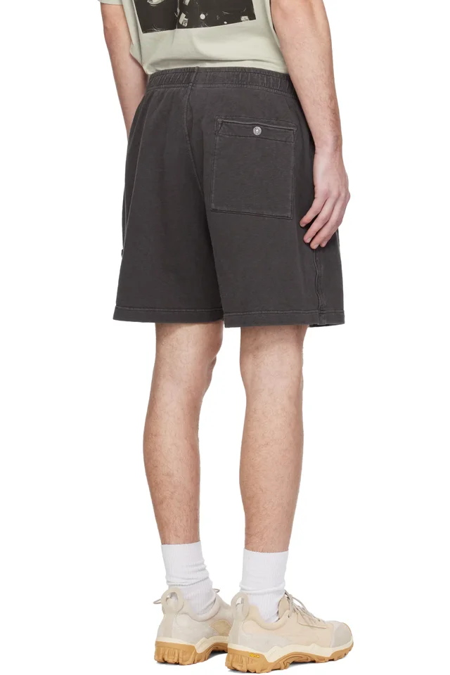 Stone Island Gray 6200014 Malfilé Fleece Old Effect Shorts, photo 3 of 3 from SSENSE