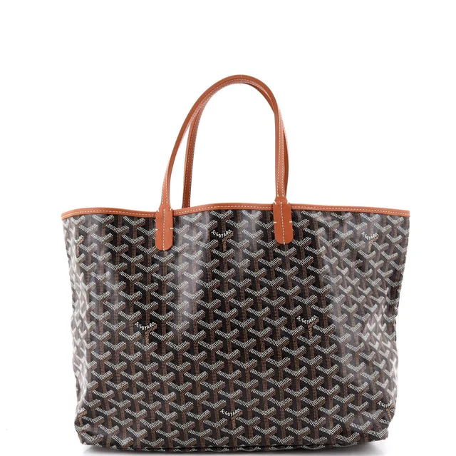 Goyard Saint Louis Tote Coated Canvas PM in brown|red Coated canvas from Rebag