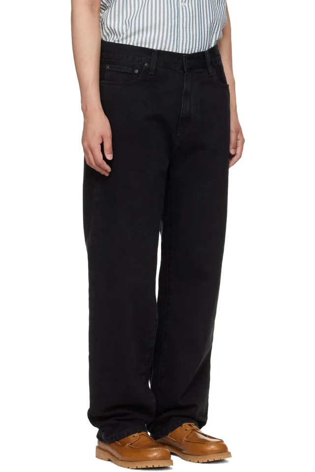 Carhartt Work In Progress Black Aaron Jeans, photo 2 of 4 from SSENSE