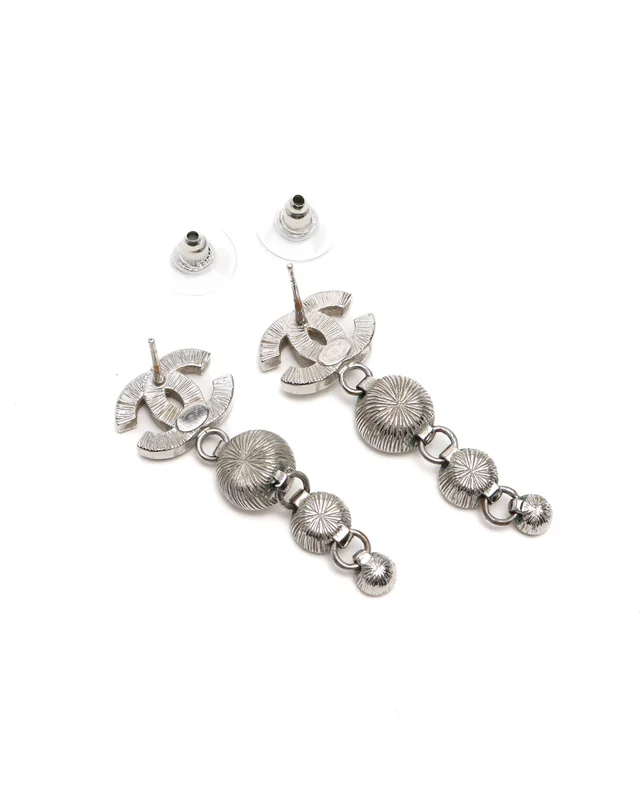 Chanel Coco Mark Dangling Rhinestone Earrings from A Retro Tale, photo 3 of 3