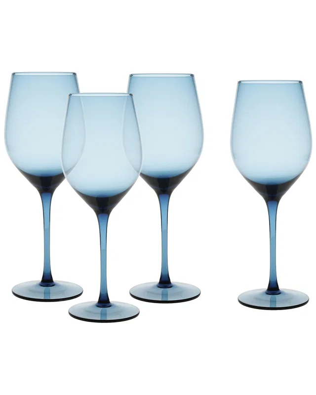 Fortessa Set of 4 Gala Glass Blue Universal Wine Glasses, image 1 of 1 from Rue La La