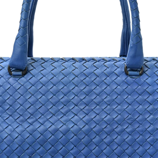 Bottega Veneta Nappa Intrecciato Brick Tote Celeste in Nappa leather from FASHIONPHILE, photo 7 of 14