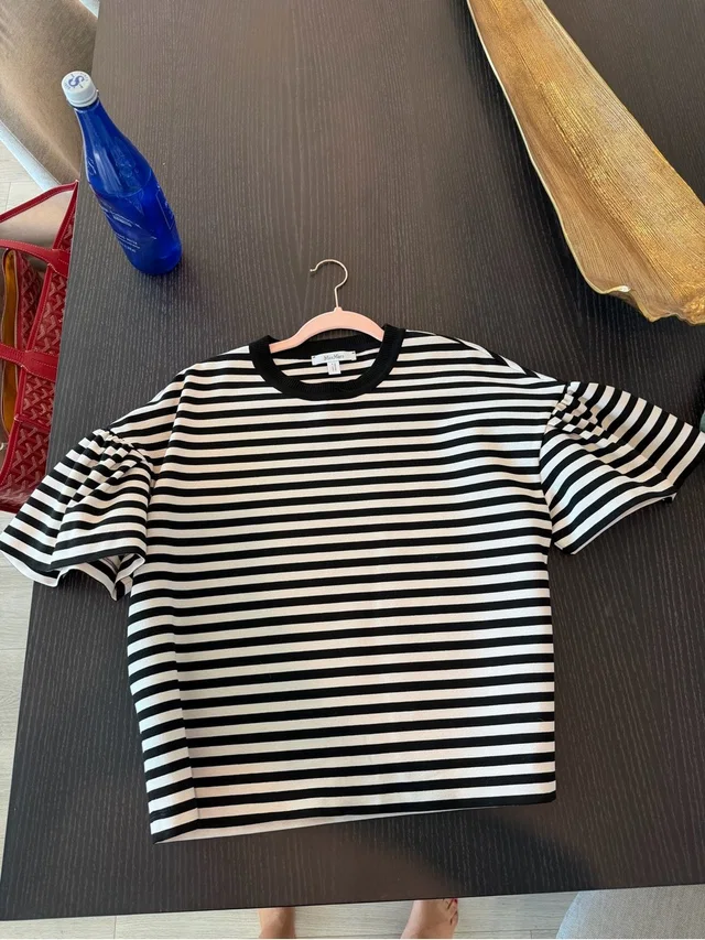 Max Mara Black And White Stripe Top; Worn Once in black|white from Poshmark