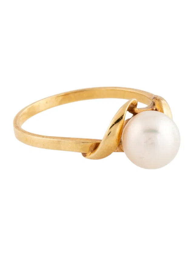 Mikimoto 18K Pearl Cocktail Ring in white from The RealReal
