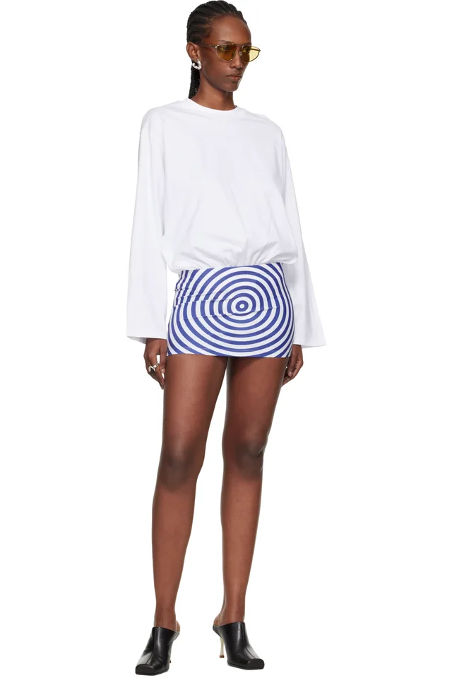 Jean Paul Gaultier White Mix Jersey Long Sleeves Bodysuit, photo 5 of 5 from SSENSE