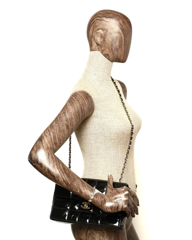 Chanel Medium Patent Chocolate Bar Bag in Brown Patent leather from A Retro Tale, photo 10 of 10