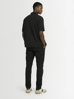Stone Island Stretch cotton twill shirt in 97% Cotton, 3% Elastane, photo 3 of 5 from LUISAVIAROMA