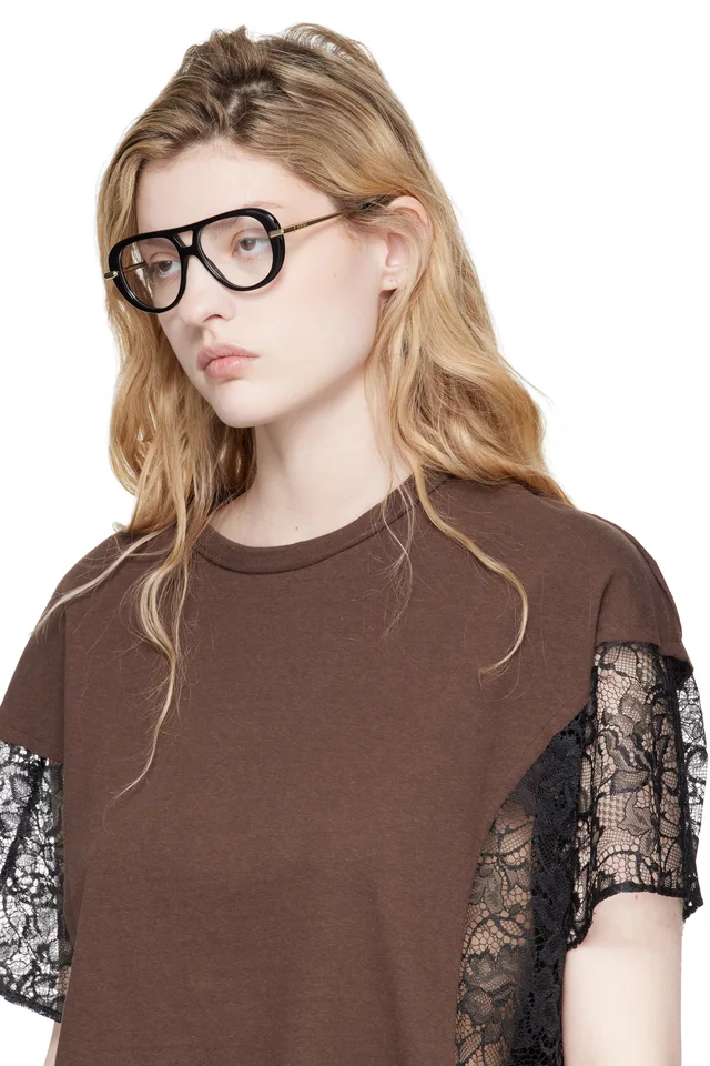LOEWE Black Slim Glasses, photo 4 of 4 from SSENSE