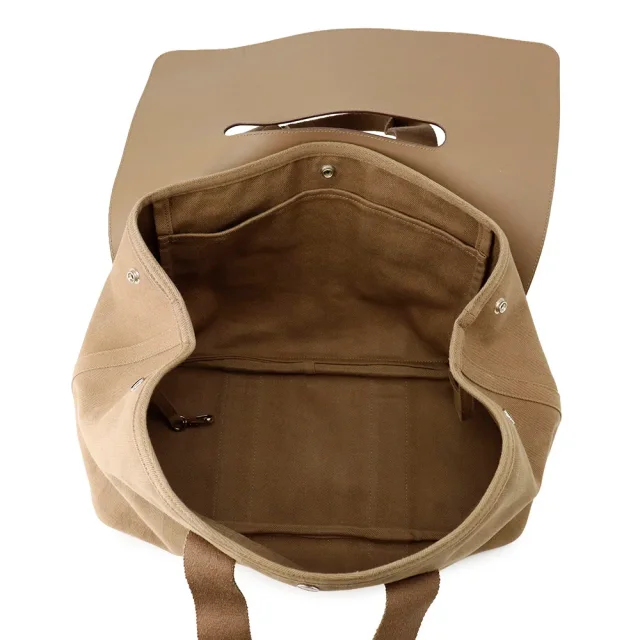 Hermès Valparaiso Etoupe Toile Chevrons Swift Leather Size MM in Taupe Swift leather from GALLERY RARE, photo 7 of 20