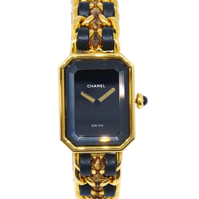 Chanel Premiere Quartz Watch Gold #M in Gold Leather from AMORE Vintage Tokyo