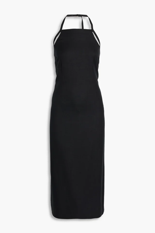 Vince. Twill Halterneck Midi Dress from THE OUTNET, photo 1 of 1