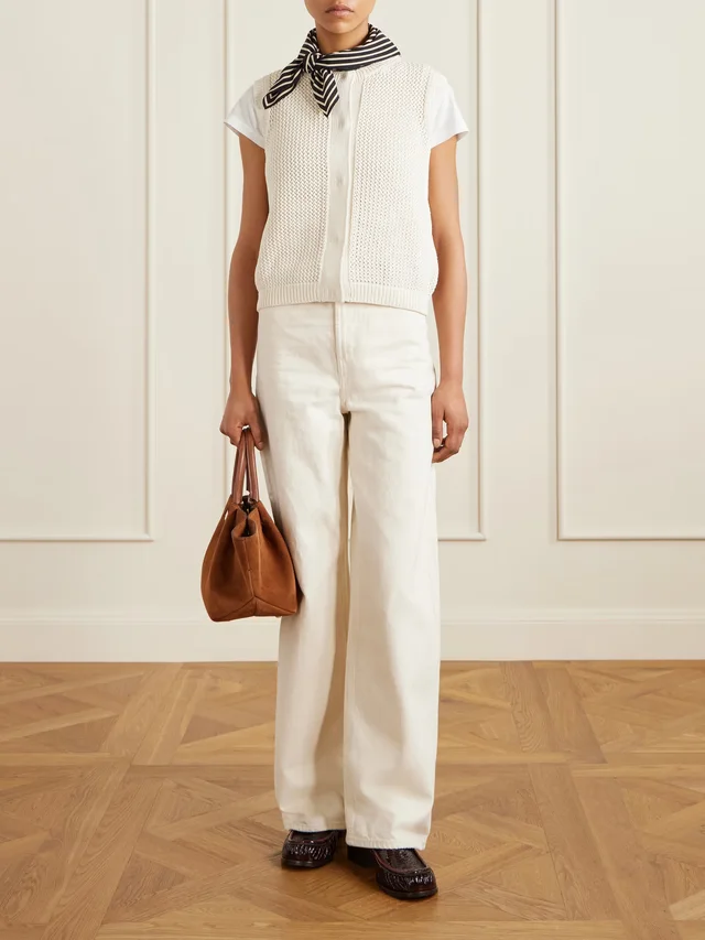 MAX MARA Open-knit silk-blend top in White, photo 2 of 2 from NET-A-PORTER (Canada)