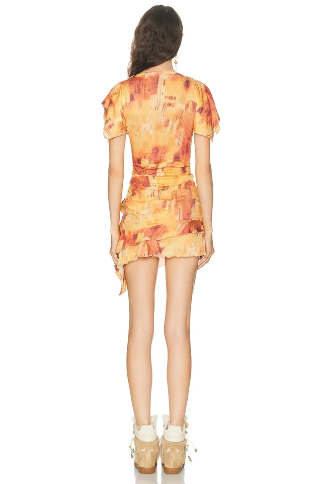 Isabel Marant Janick Dress in Orange, photo 2 of 2 from FWRD