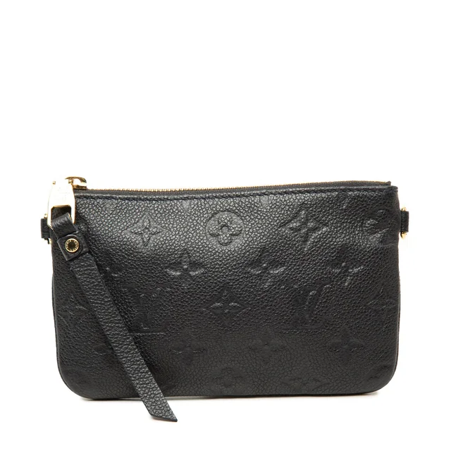 Black Louis Vuitton Monogram Empreinte Citadine Pochette Handbag in Black Leather from Designer Revival