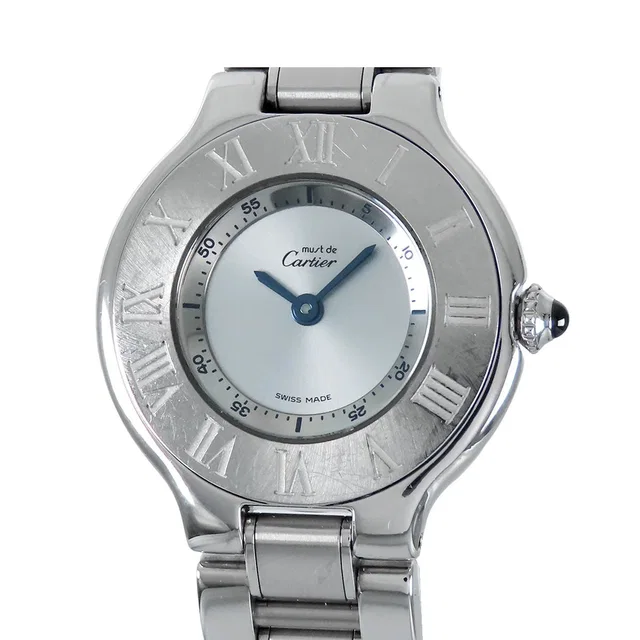 Must 21 SM Silver SS Must de Cartier Vantian Watch in Silver from The Reluxe