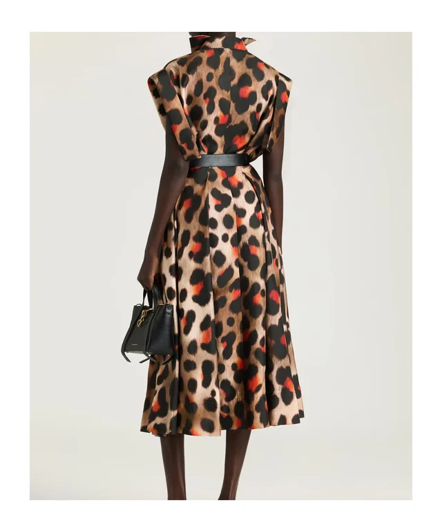 Givenchy Shirt dress in leopard silk with deconstructed collar, photo 5 of 8 from SENSER