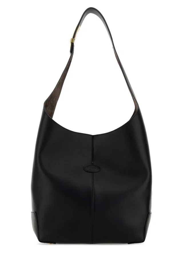 Tod's Sacca Shoulder Bag — Black in Black Calfskin from HEWI