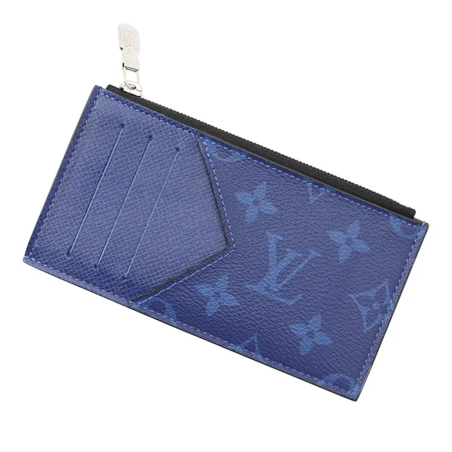 Louis Vuitton Coin card folder CobaltM30270 Taiga Leather/Monogram in Leather from GALLERY RARE