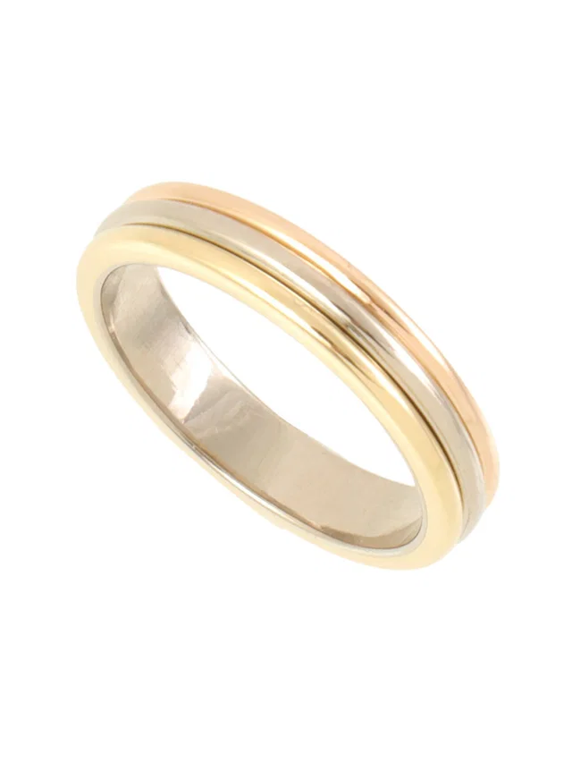 Cartier 18K Vendome Ring #51 Gold in Gold from VINTAGE QOO TOKYO