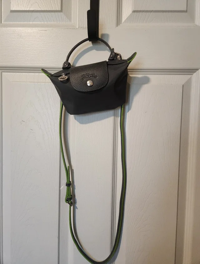 Longchamp Small Crossbody Bag In Grey/Lime Green in green|gray from Poshmark