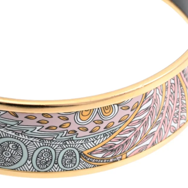 Hermès Email bangle GM Gold/Pink in Pink from VINTAGE QOO TOKYO, photo 7 of 7
