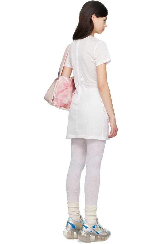 I'm Sorry by Petra Collins SSENSE Exclusive Pink & White JennyFax Edition Apron Minidress, photo 3 of 5 from SSENSE