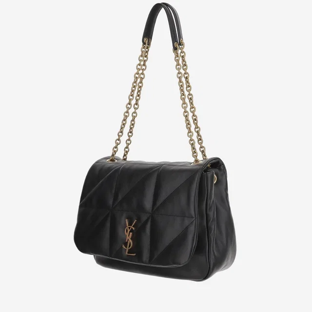 Saint Laurent Cassandre Shoulder Bag — Black Lambskin in Black Lambskin from HEWI
