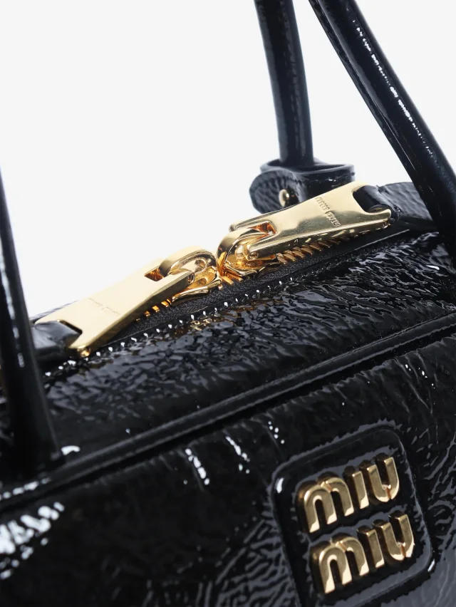 Miu Miu Black Beau patent top handle bag in Black Patent leather from Sign of the Times, photo 6 of 9